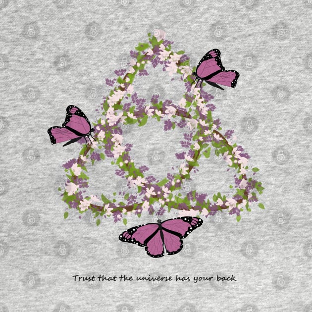 Triquetra Trinity Floral Symbol by Manzo Carey